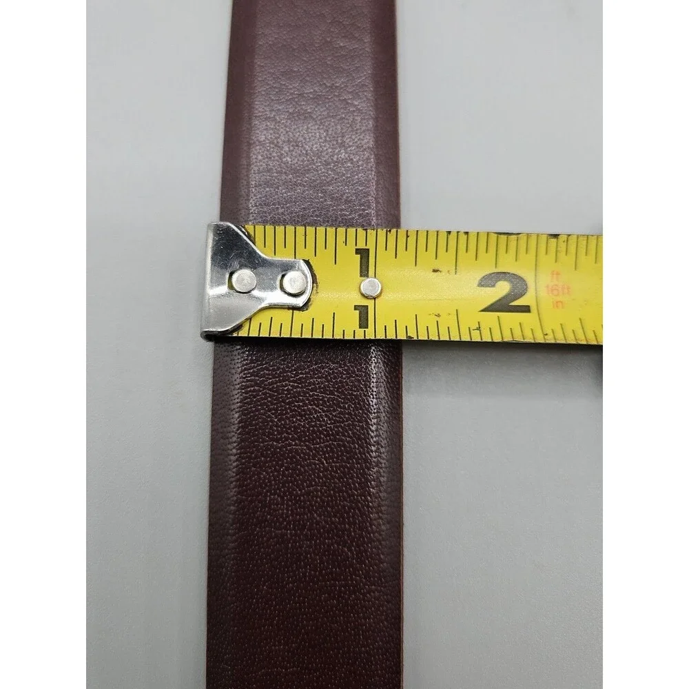 Men's Brown Asian Buffalo Crescent Belt Handcrafted In USA Brass Buckle 37